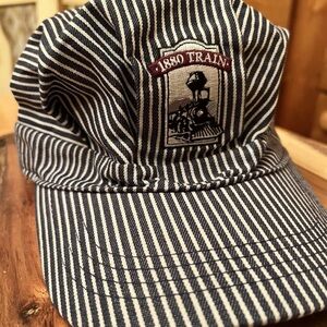 Vintage Ouray Conductor Pinstriped Central Railroad Engineer's Hat Men One Size